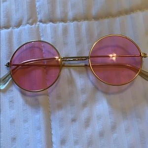 Pink and gold sunglasses